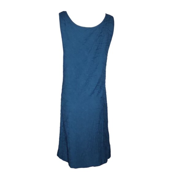 TOAD & CO Blue Sleeveless Pullover Textured Dress Womens SIze L Large *FLAW READ - Picture 3 of 7